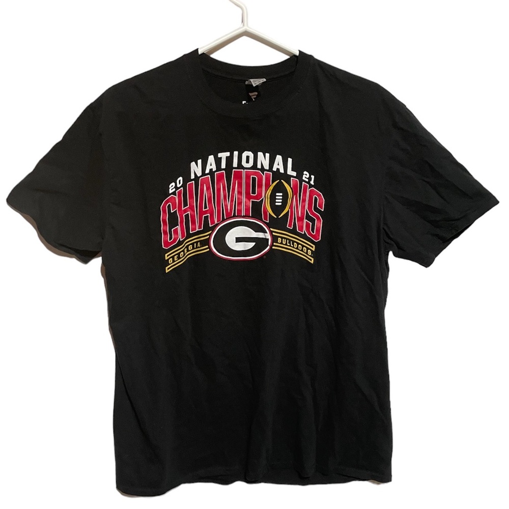Fanatics Black UGA National Champions 2021 Georgia Bulldogs T-shirt Size XL